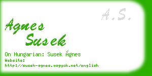 agnes susek business card